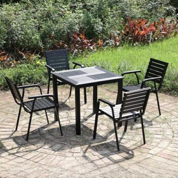 Bàn ghế gỗ nhựa sân vườn uống trà thư giãn YL6819