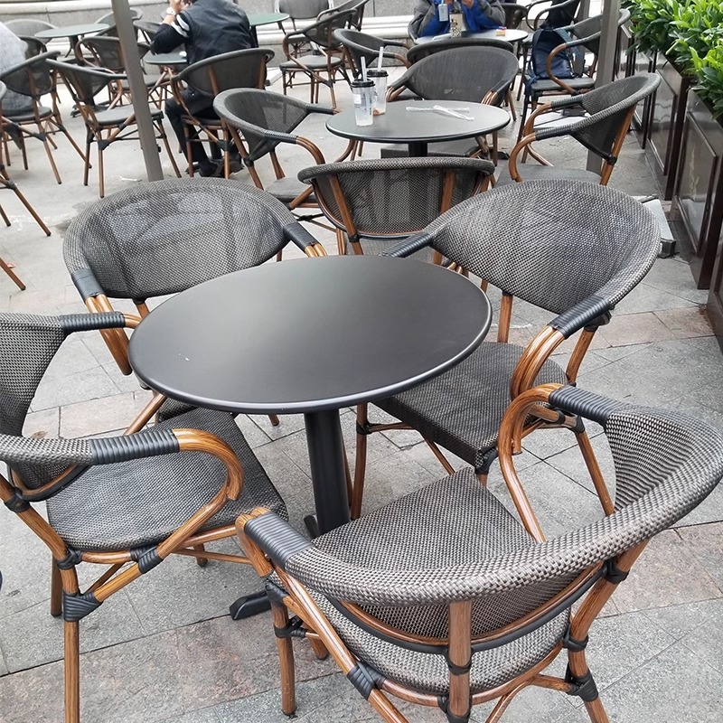 Bàn ghế sân vườn uống trà dệt vải cao cấp CR7330 4