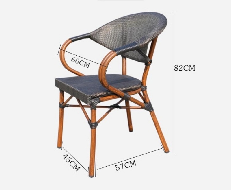 Bàn ghế sân vườn uống trà dệt vải cao cấp CR7330 18