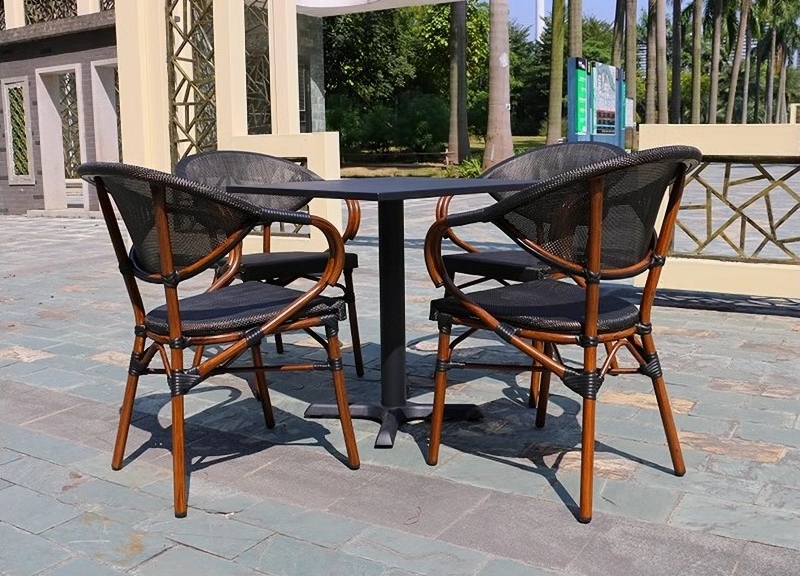 Bàn ghế sân vườn uống trà dệt vải cao cấp CR7330 8
