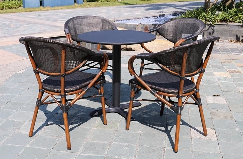 Bàn ghế sân vườn uống trà dệt vải cao cấp CR7330 13