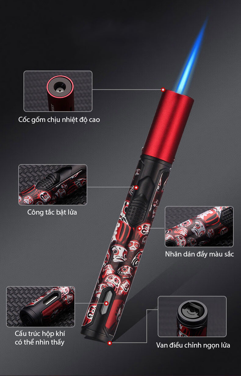 Bật lửa xì gà Moxibustion họa tiết sinh động CGL0428 14