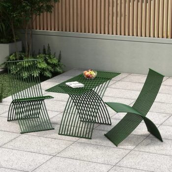 Bộ bàn ghế sân vườn hình chữ X độc đáo CR7101