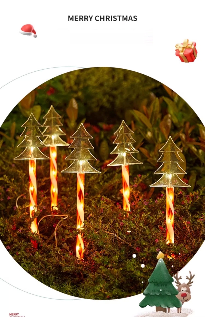 Đèn led cắm cỏ năng lượng mặt trời trang trí noel XZ5150 10
