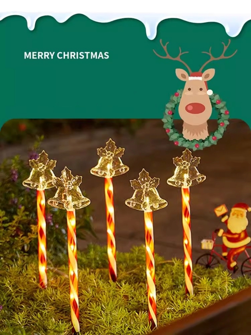 Đèn led cắm cỏ năng lượng mặt trời trang trí noel XZ5150 7