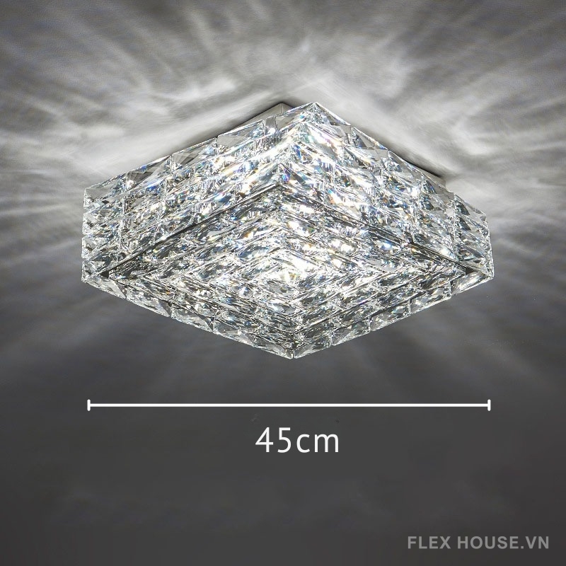 Đèn trần vuông pha lê kiểu dáng cá tính sáng tạo X2410