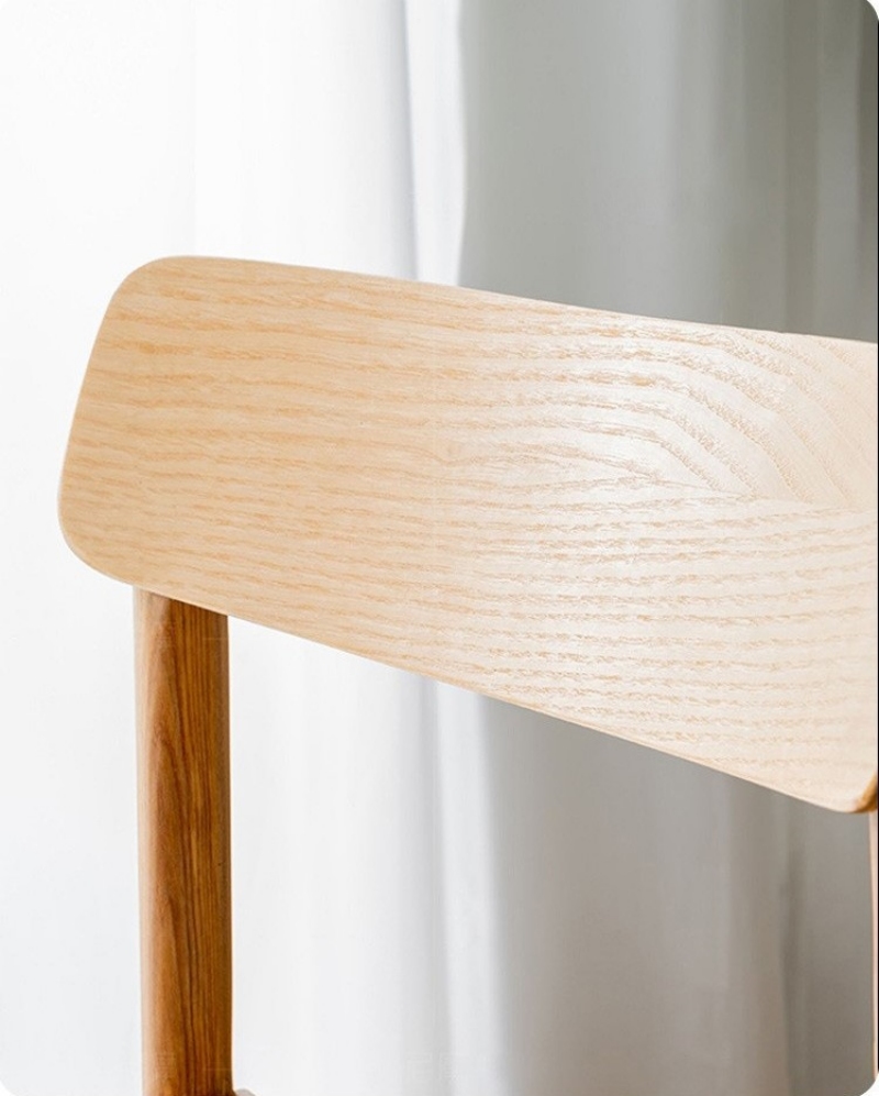 Ghế ăn gỗ đan vải phong cách Wabi-Sabi CW081 17