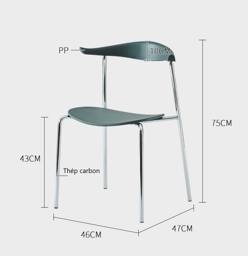 Ghế ăn Horn Chair hiện đại Bắc Âu TP6688 16