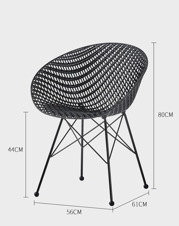 Ghế ăn tựa lưng đan lưới phong cách Châu Âu BH8199 16