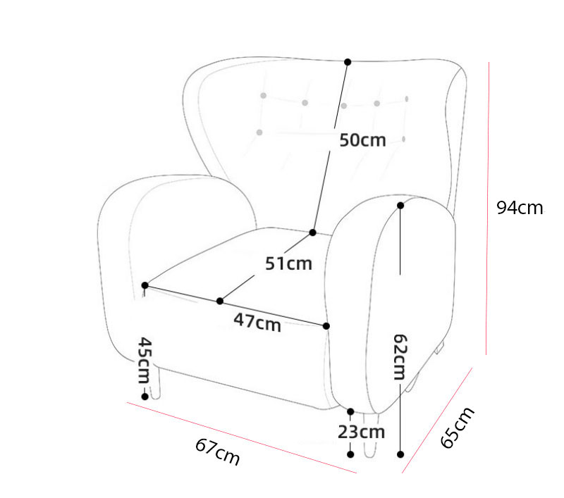 Ghế bành sofa nhẹ nhàng sang trọng HQ1123 12