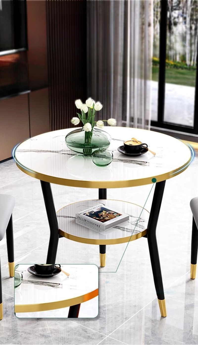 Ghế cà phê nhà hàng kết hợp bàn tròn sang trọng ML0028 10