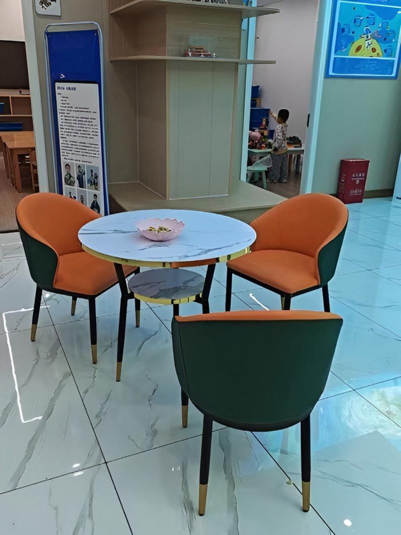 Ghế cà phê nhà hàng kết hợp bàn tròn sang trọng ML0028 13
