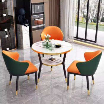 Ghế cà phê nhà hàng kết hợp bàn tròn sang trọng ML0028
