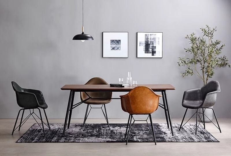 Ghế cà phê tựa lưng bọc da kiểu cổ điển CRZ599 5