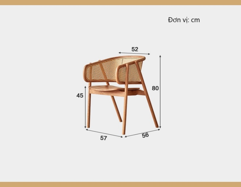 Ghế mây gỗ nguyên khối uốn cong nghệ thuật DP2325