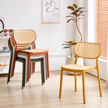 Ghế nhựa giả mây uống trà ngoài trời BS056