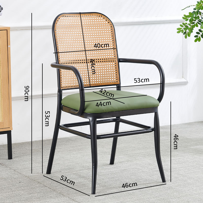 Ghế uống trà tân cổ điển lưng giả mây TB0236 11