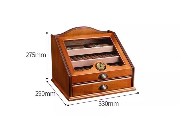 Hộp bảo quản cigar bằng gỗ phong cách Nhật Bản CGL1936 14