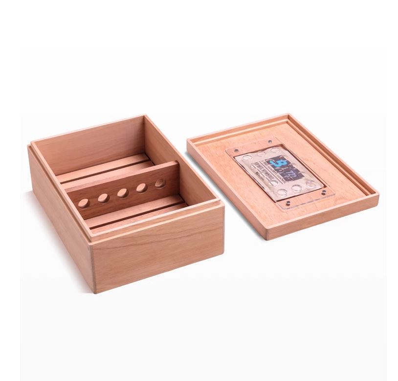 Hộp bảo quản cigar gỗ tuyết tùng màu gỗ tự nhiên CGL1456 9