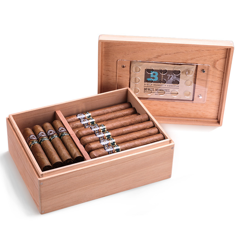 Hộp bảo quản cigar gỗ tuyết tùng màu gỗ tự nhiên CGL1456 5