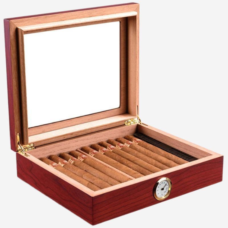 Hộp đựng cigar tích hợp đồng hồ đo độ ẩm CGL494 9