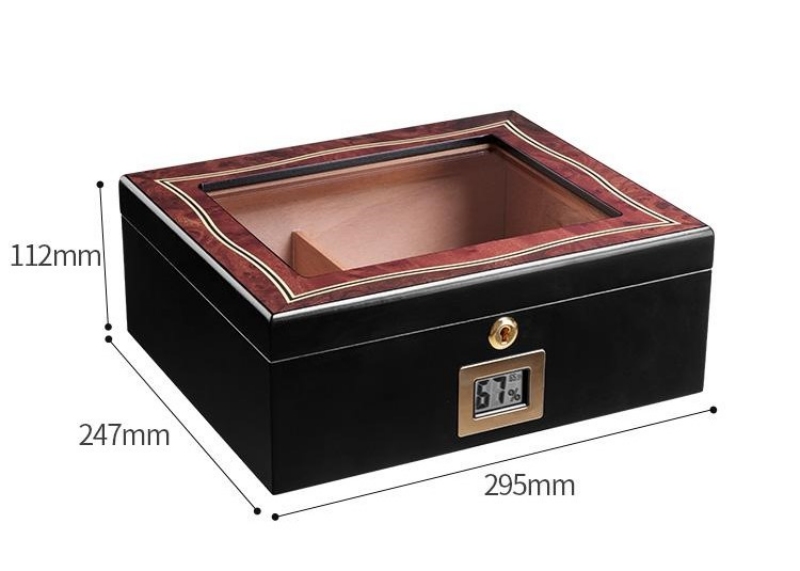 Hộp đựng cigar vân gỗ có khóa sang trọng CGL543 13