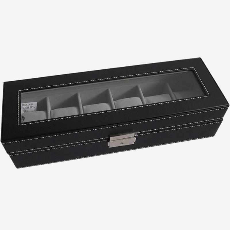 Hộp đựng đồng hồ bằng da 6 ngăn cao cấp QX6137 9