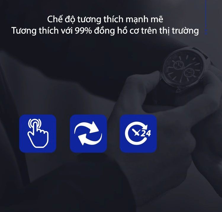 Hộp xoay đồng hồ cơ nhiều ngăn bằng gỗ BT265 10