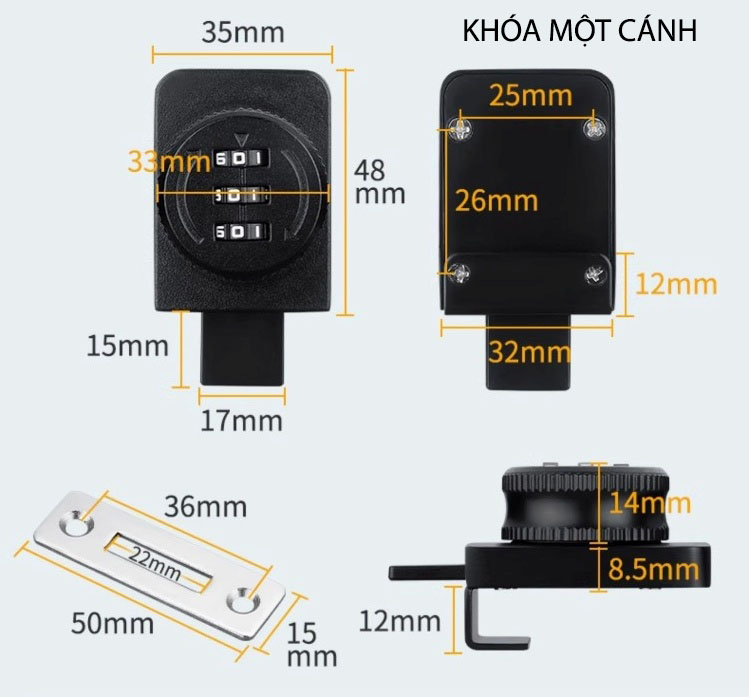 Khóa mật mã tủ kính không khung ZHH746 21