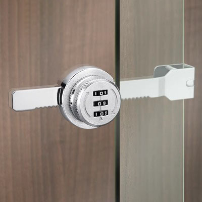 Khóa tủ kính mật mã cánh lùa hợp kim kẽm LTJ738 10