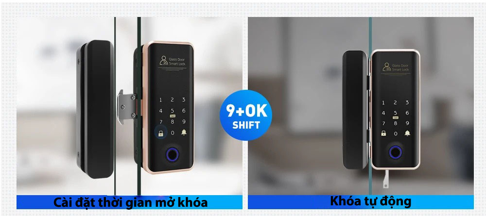 Khóa vân tay thông minh cho cửa kính T2702 8