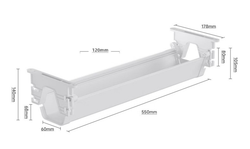 Máng đỡ ổ cắm dây nguồn bàn làm việc JY5299 11