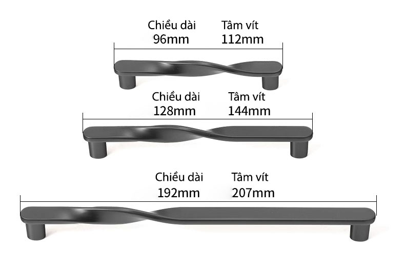 Tay nắm tủ hợp kim kẽm thân xoắn độc đáo YJT5297 16