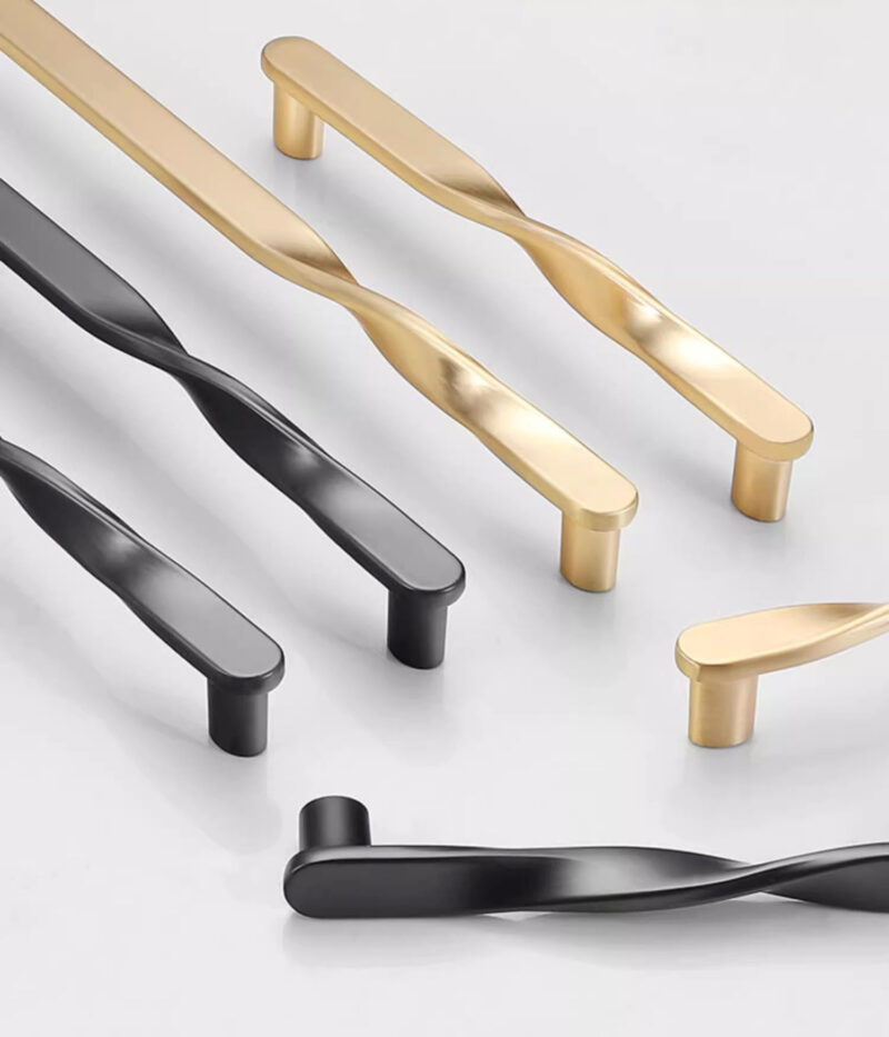 Tay nắm tủ hợp kim kẽm thân xoắn độc đáo YJT5297 5