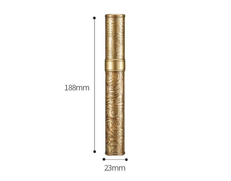 Ống đựng cigar bằng đồng hoa văn cổ điển CGL304 10