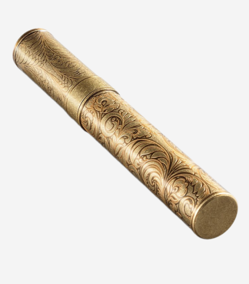 Ống đựng cigar bằng đồng hoa văn cổ điển CGL304 9