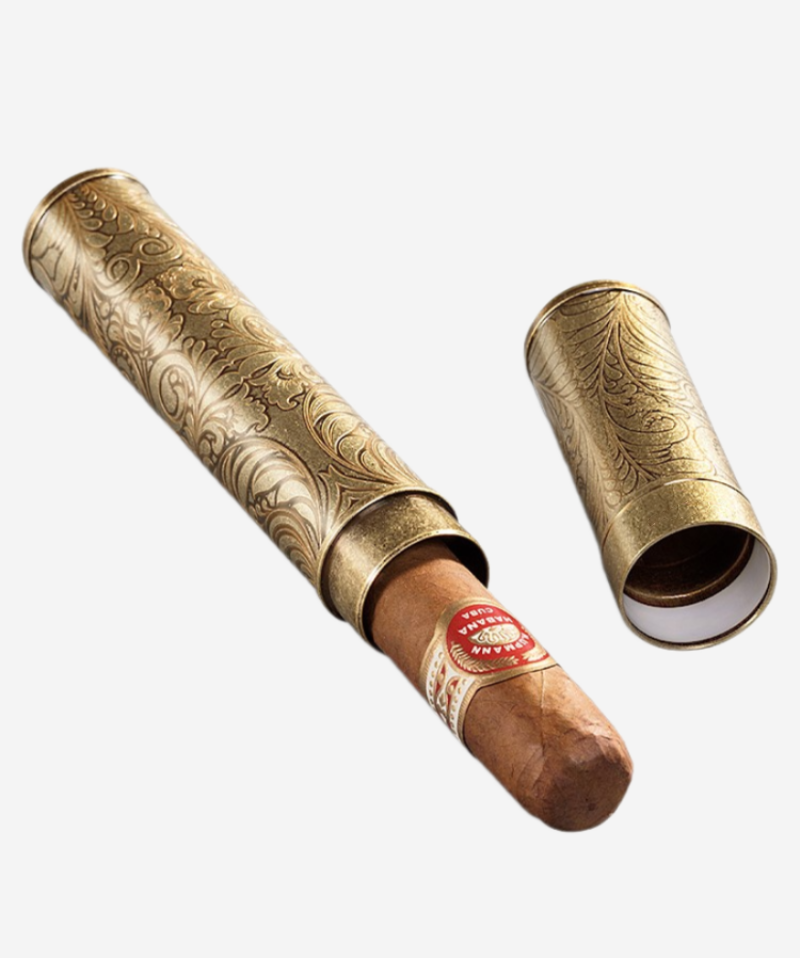 Ống đựng cigar bằng đồng hoa văn cổ điển CGL304 7