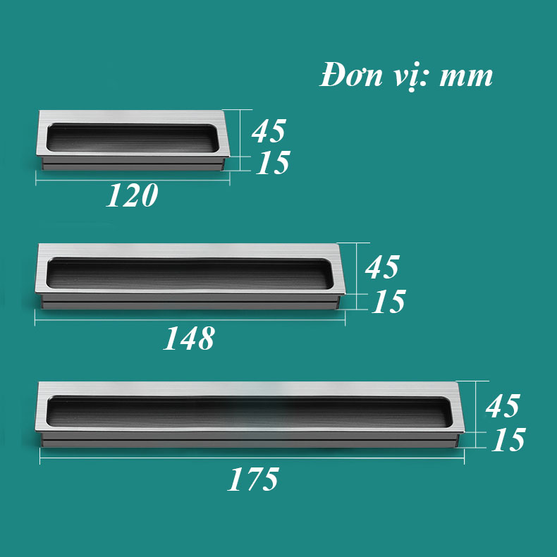 Tay nắm âm hợp kim nhôm rãnh vân sọc hiện đại S8215 15