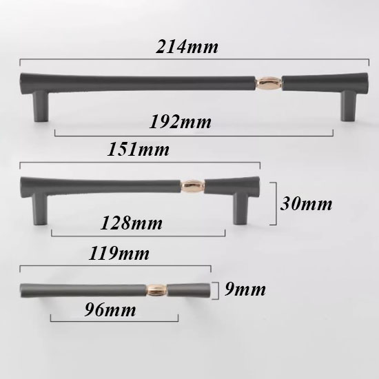 Tay nắm tủ hợp kim kẽm hiện đại Bắc Âu nhiều loại UFN6103 25