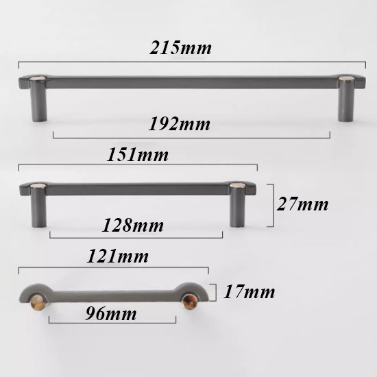 Tay nắm tủ hợp kim kẽm hiện đại Bắc Âu nhiều loại UFN6103 24