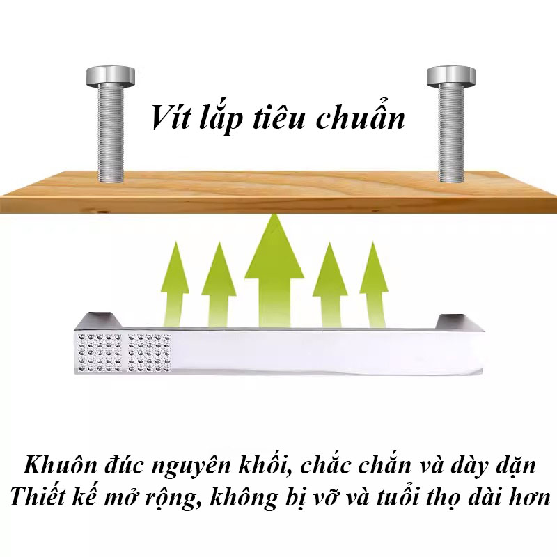 Tay nắm tủ hợp kim kẽm khảm giả kim cương JS3243 18