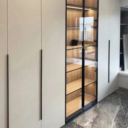 Thiết kế bếp phong cách scandinavian với tay nắm tủ đẹp 73