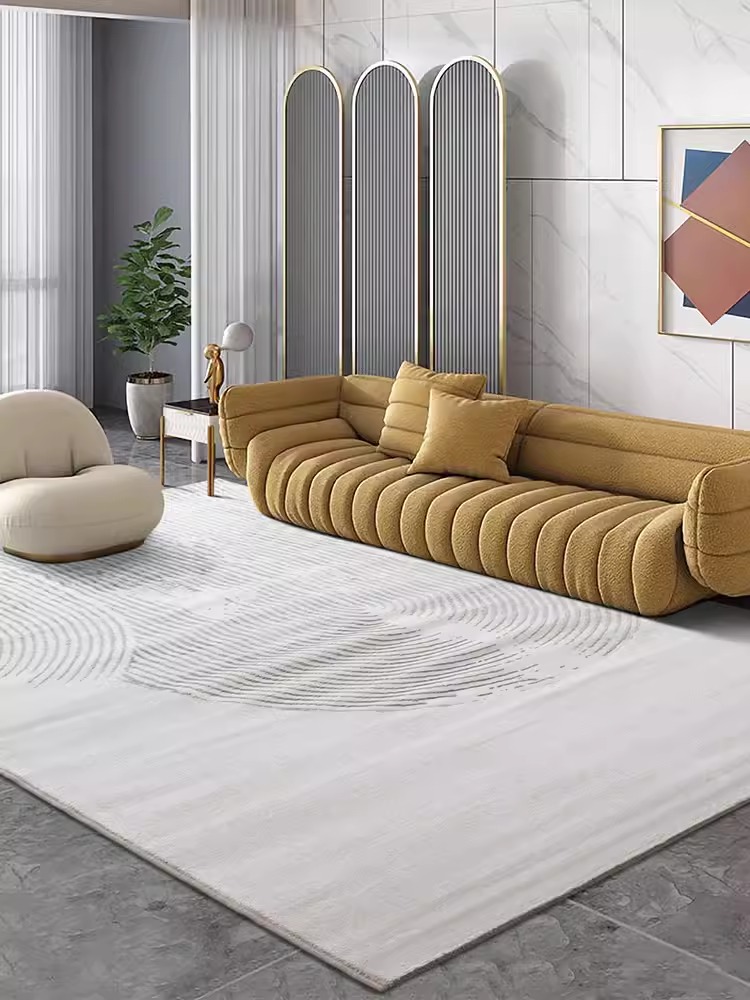 Thảm lót sàn màu xám phong cách Wabi-Sabi YN-PY12 6