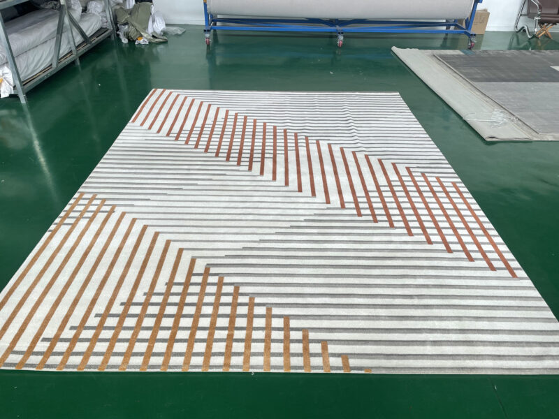 Thảm sàn sọc trang trí phòng khách độc đáo YN-BLG62