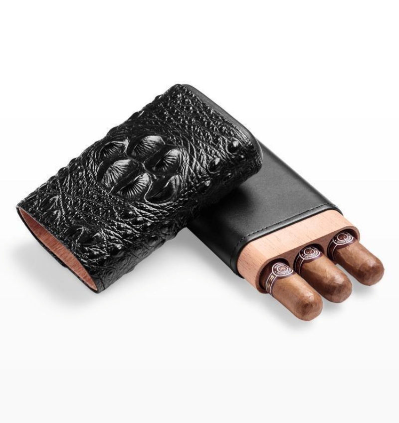 Túi cigar cầm tay giả da cá sấu độc đáo CGL633 9