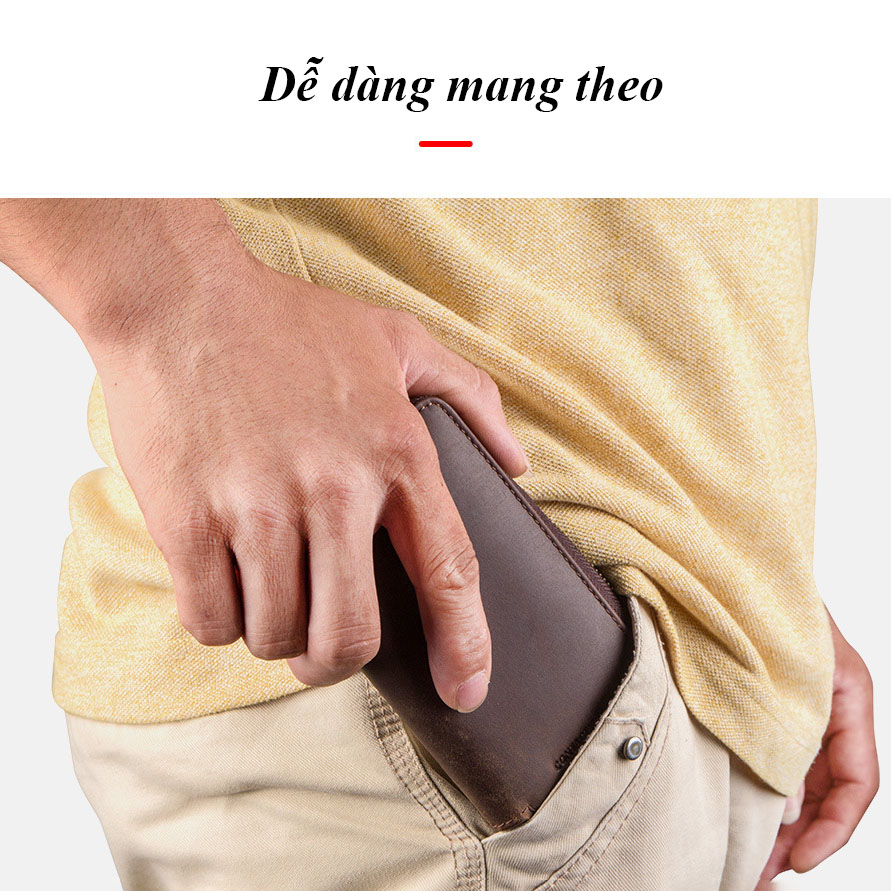 Túi đựng đồng hồ dây kéo gập đôi da bò nâu CF1114 13