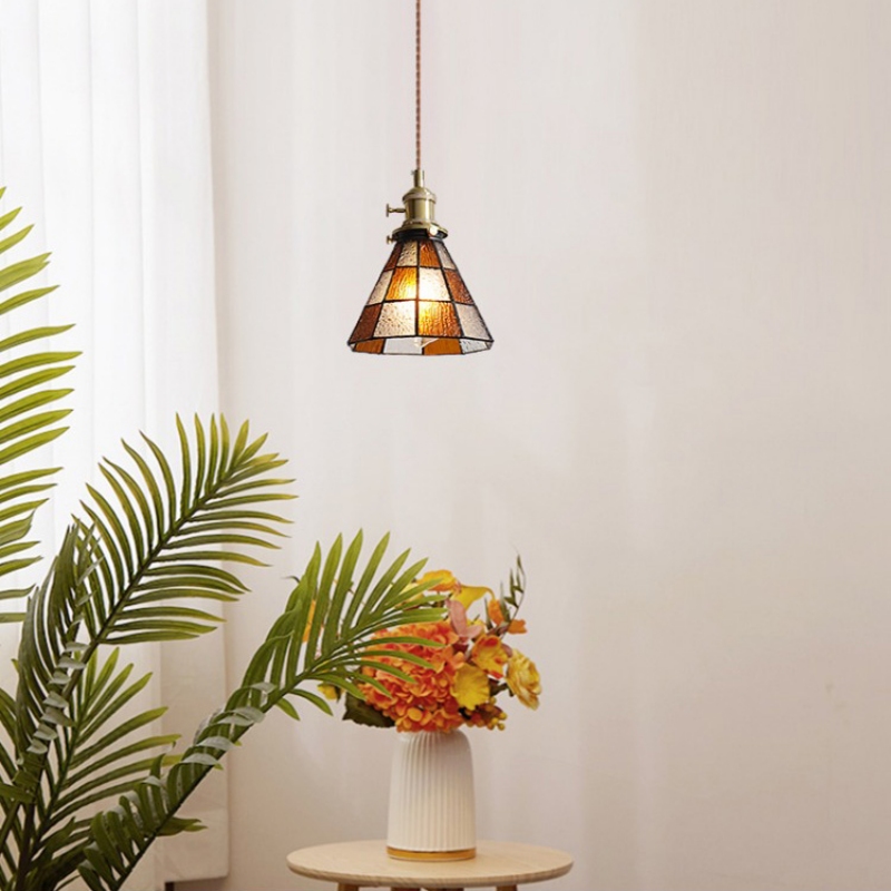 Đèn thả thủy tinh đui đồng nhiều kiểu dáng HL0014
