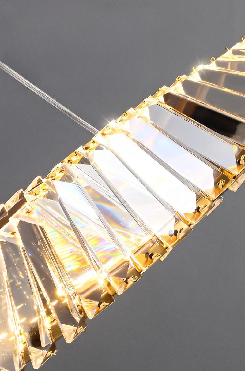 Đèn thả trần pha lê kiểu dáng chuỗi DNA sáng tạo XA241 12