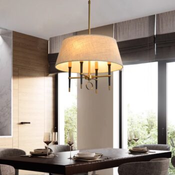 Đèn thả trần thép mạ đồng phong cách đồng quê T099