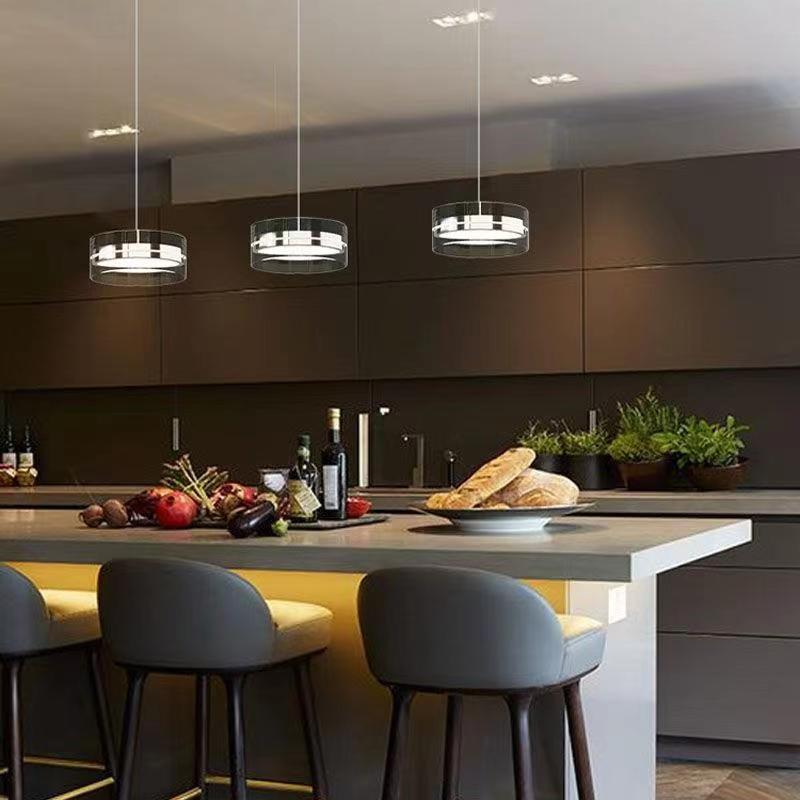 Đèn thả trần thủy tinh hiện đại tối giản kiểu Ý D7408 9